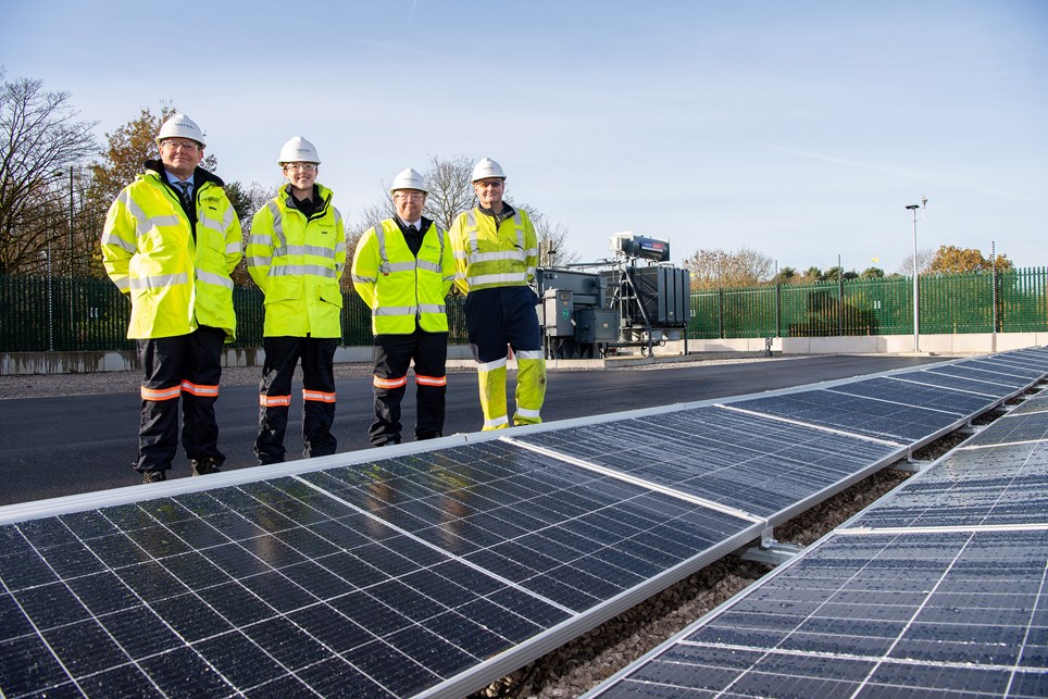 Engineers at one of our net zero substations