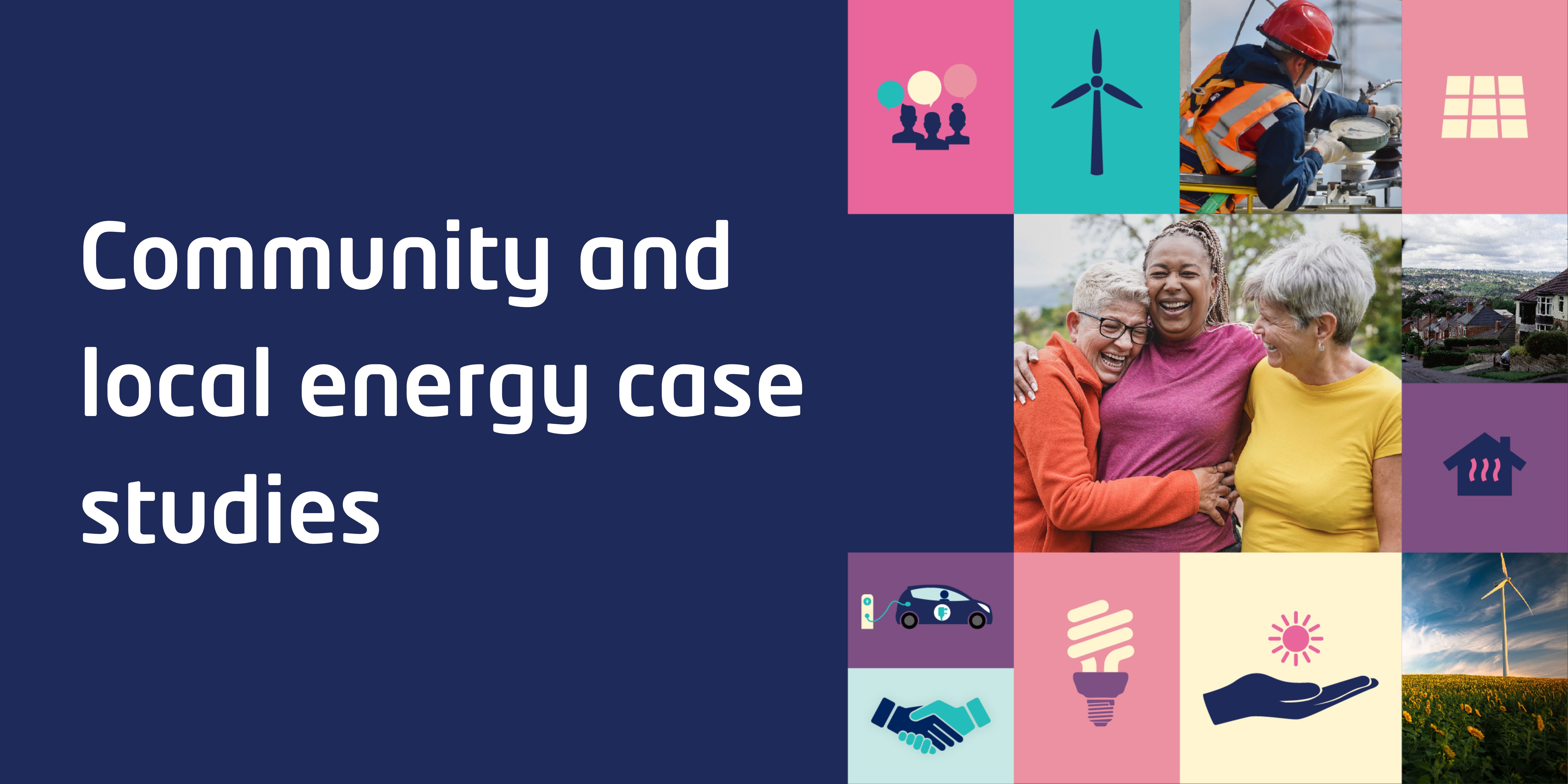 Title banner introducing the page on Community and local energy case studies