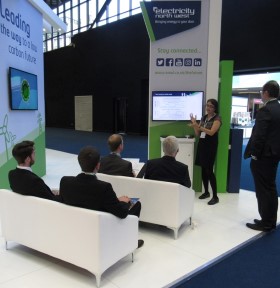 Attendees watching ENW presentation at the Low Carbon Networks and innovation conference