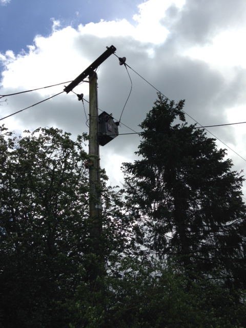 Overhead power lines